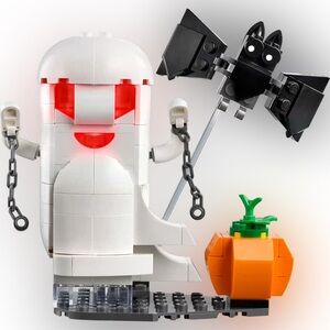 LEGO Spooky Ghost and Bat Set with Pumpkin